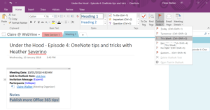 Onenote Outlook task allocation - Microsoft Office 365 tips