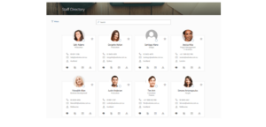Injio SharePoint intranet staff directory