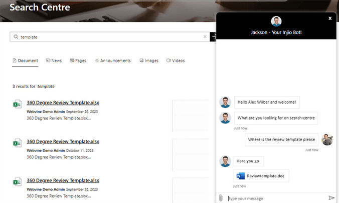 Example of Injio Staff Directory features